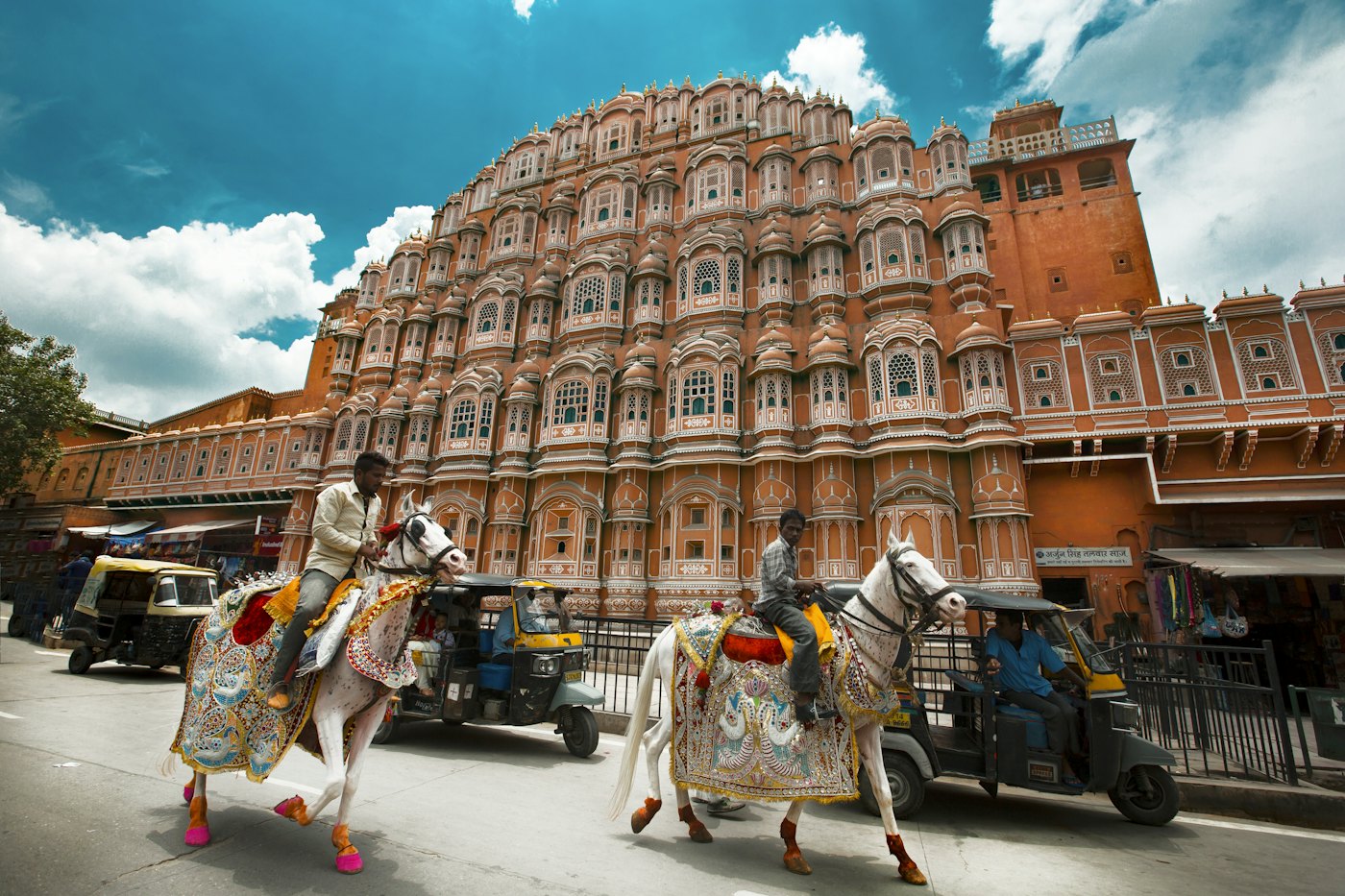The Hawa Mahal facade in Jaipur, Rajasthan